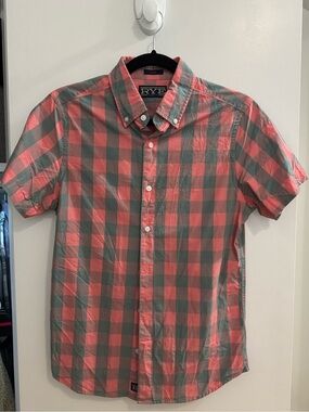 Rye | Check Short-Sleeve Button-Down Shirt | Slim Fit